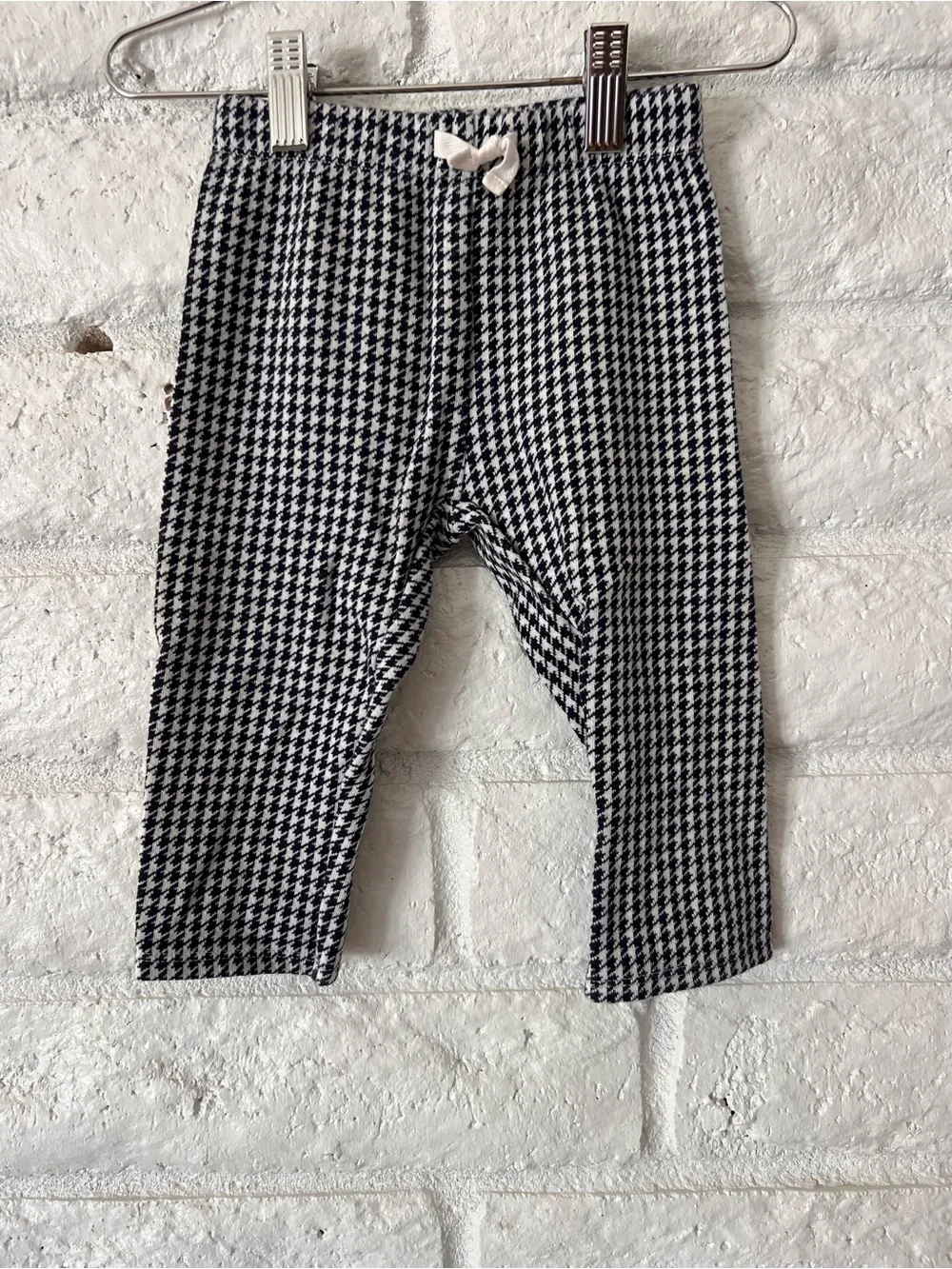 Janie and Jack Black and White Houndstooth Toddler Set